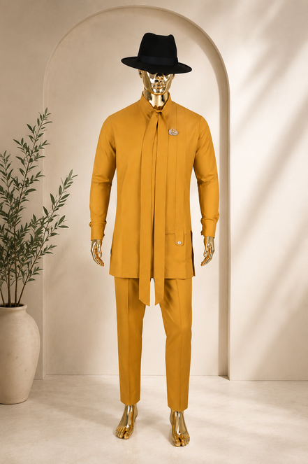 Rich Mustard Two-Piece Ensemble