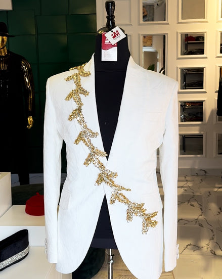 Impeccably Tailored White Blazer