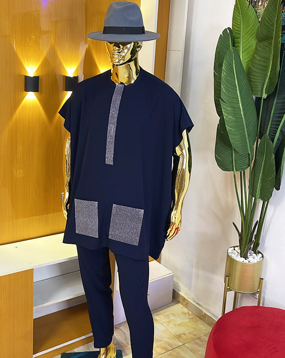 Contemporary Agbada-Inspired Two-Piece Set